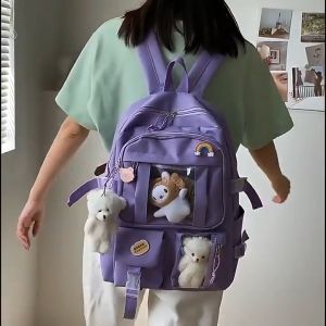 🔥Large-capacity High School Student Backpack Ins Japanese Schoolbag kit Female Korean Girl Backpack