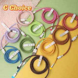 4in1 1.4m Colorful Cable Protector Cartoon Cord Protector Charging charger cord protective Phone Cable Winder Saver Cover Wire Winder Leak Brake Protector TYPE CPort Android [cchoice]