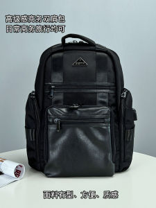 High Quality Large Capacity Commuter Business Travel Backpack Mens Laptop Bag with Arc Shoulder Strap And Water Bottle Holder