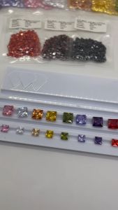 พลอยสีCZ เพชรรัสเซีย รูปทรงสี่เหลี่ยมจัตุรัส SQUARE มีตั้งแต่ขนาด 1.25x1.25 - 12x12mm.