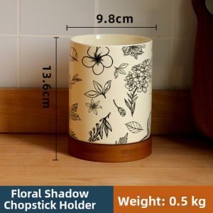 Hanging High-End Retro Ceramic Chopstick Holder