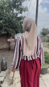 Gamis BELINDA crinkle motif kombinasi crinkle airflow