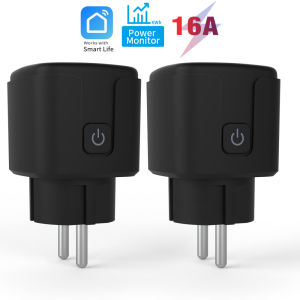 16A/20A Tuya WiFi Smart Socket EU Plug with Energy Monitoring Works with Smart Life App Alexa Google Home Voice Control