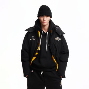 SEASON HIGH | Collaboration Ravens Winter Removable Hood Drawstring Loose Down Jacket