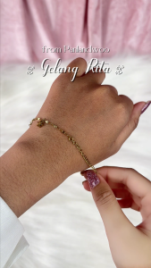 Panlandwoo - Gelang Tangan Titanium Wanita Rita Adjustable Gelang Adjustable Cubic Zirconia Gelang Emas Rose Gold Silver - Lazada