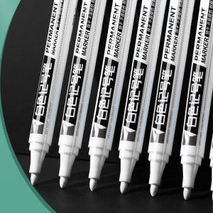 【Free Shipping】Permanent Oily White Markers Pens Waterproof Tire Painting Graffiti Environmental Gel Pen Notebook Drawing Supplies