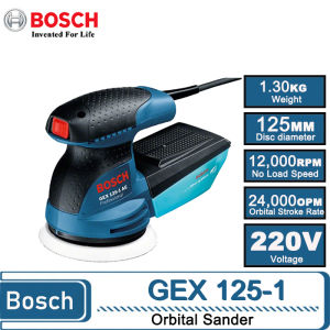 Bosch | Bosch GEX 125-1AE Handheld Orbital Sander Steady Grinding Performance for Daily Wood Buffing and Household Refurbishment Needs