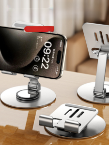 แบบพกพาหมุนขาตั้งโทรศัพท์โลหะที่มองไม่เห็น Multi-function Home Universal สําหรับ Tiktok Charm Treasure Holder Clamp Type