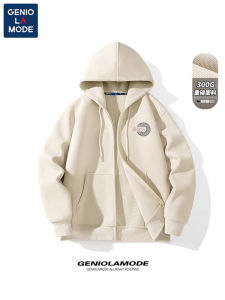 Genio Lamode Mens Hoodie Jacket Autumn Season Heavyweight Casual Loose Fit Polyester Fabric Printed Design Youth Fashion