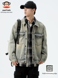 Paul Frank | Áo Khoác Jean Lửng Phong Cách Mỹ Cổ Điển Thu