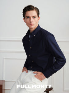 Cotton Washed Oxford Shirt Mens Long Sleeve Business Casual Spring