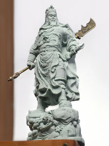 Tượng Thần Quan Công Bằng Đá Gốm Xanh Sáng Tạo Trang Trí Phòng Khách Đồ Trang Trí Văn Phòng Quà Tặng Thú Cưng Trà Cửa Hàng