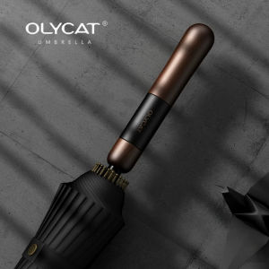LORDWEY & OLYCAT Luxury Wooden Long Umbrella Windproof Strong 24 Ribs Big Rain Umbrella Woman Waterproof Business Golf Umbrella Men Waterproof