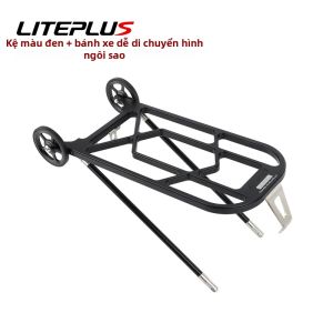 Giá Đỡ Sau Xe Đạp Gấp Hợp Kim Nhôm Có Con Lăn Để Nâng Cấp