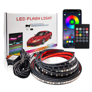 Car Charssis Flexible LED Strip Light Underbody Remote/APP Control RGB Neon Lights Ambient Atmosphere Auto Decorative Lamp