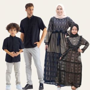 Couple Baju Lebaran Keluarga Ayah Ibu dan Anak Cewek Cowok 2024