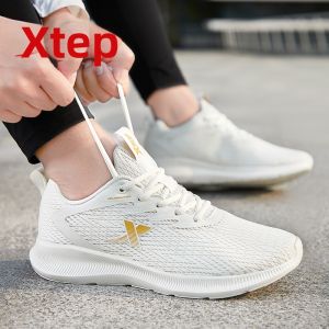 XTEP | Giày Chạy Bộ Dệt Kim Thoáng Khí Màu Đen
