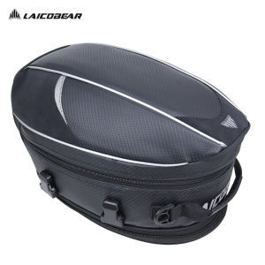 Motorcycle Tail Bag Black Motorbike Waterproof Tail Travel Rider Luggage Rear Back Seat Bag Large Capacity Saddle Bag