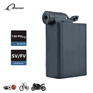 Bơm Xe Đạp Mini 130 PSI Bơm Hơi Nhanh Di Động Có Van Presta & Schrader Dành Cho Xe Đạp Đường Phố Xe Đạp Thành Phố & Xe Đạp Leo Núi - Bơm Khí Bằng Nhôm