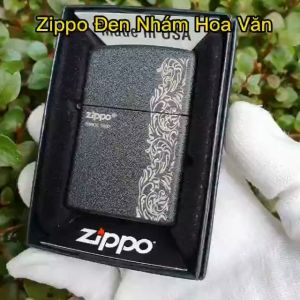 Bật Lửa Zippo Đen Nhám Hoa Văn Đời La Mã E2000 ( Có Hộp - Tặng Đá Bấc ) Hộp Quẹt Thích Hợp Làm Quà Sưu Tầm