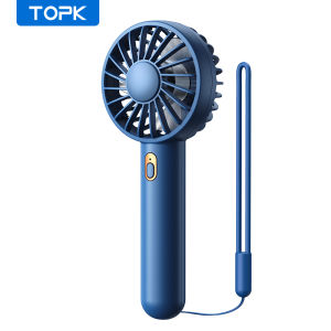 TOPK | Quạt Cầm Tay Mini TOPK Có Thể Sạc Lại Bằng USB Máy Làm Mát Không Khí Cầm Tay Để Làm Mát Máy Tính Để Bàn Quạt Thông Gió Với 3 Cài Đặt Tốc Độ