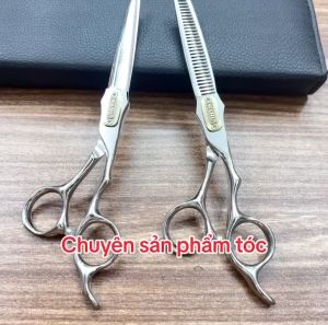 WAHL Kéo cắt tỉa tóc cao cấp 6.0 in thép nhật S440C độ cứng 62HRC lưỡi sắc bén thiết kế tay cầm thuận tiện chất lượng tốt nhất ( W 2 ốc )