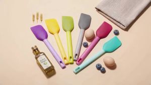 Others | Silicone Spatula Scraper Non Stick Heat Resistant Baking Cooking Tools Colorful Kitchen Utensils for Cake Butter Cream Mixing