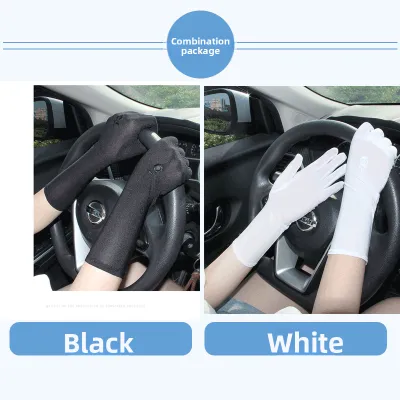 UV Protection Breathable Cycling Gloves Black White