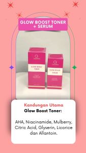 Cantikia Glow Boost Toner & Serum Exfoliating Wajah Acne Formula Resmi BPOM