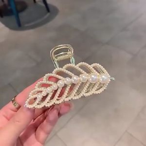 Jepit Rambut Korea Jedai Fashion Mutiara Kristal Wanita Elegan High Quality Impor