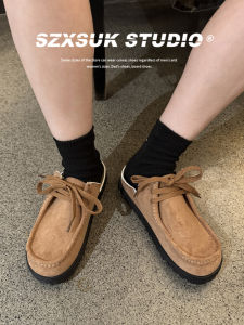 SZXSUK Brown Kangaroo Retro Style Slip-On Half Slippers Mens Loafers Comfortable Flat Heel Wear-Resistant Rubber Sole Shoes