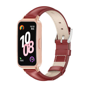 mijobs | Dây Đeo Đồng Hồ Bằng Da Cho Huawei Band 10 Dây Đeo Đồng Hồ Thông Minh Tương Thích Với Dây Đeo 9 & 8 Phụ Kiện Thay Thế Dây Đeo Cổ Tay