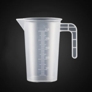 2 ชิ้นห้องปฏิบัติการ Beaker ถ้วยพลาสติก 250 มิลลิลิตรห้องปฏิบัติการกระบอกนักเรียนโรงเรียน Lab นักเรียนเครื่องเขียนห้องครัวขนาดถ้วย