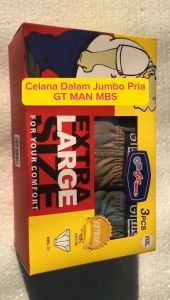 3 Pcs Celana Dalam Pria Dewasa Jumbo Bahan Katun Polos GT Man Mbs 01 Ukuran XXL XXXL XXXXL