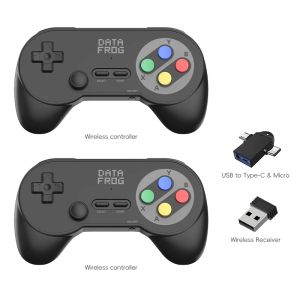 Data Frog | Data Frog PC07 Retro Wireless Gamepad with Dual Receiver Classic Controller for PC DInput Android Arcade Emulators