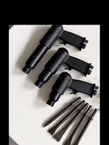 Máy Đục Hơi Khí Nén Cầm Tay Súng Đục Rung Máy Đục Rung Bằng Hơi Tặng Kèm 4 Mũi Đục