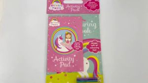 Unicorn Magic Activity Pack with Colouring Book Activity Book & Colour Pencils for Children