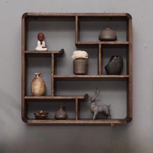 Wall Mounted Solid Wood Shelf Bedroom Living Room Simple Creative Decoration Hanging Rack Home Furniture Storage Organizer