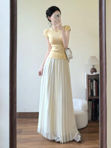 PEIZIXUAN | Elegant French Style Petite Long Dress Set