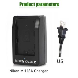 Nikon MH-18A Battery Charger For NikonD3100 D3200 D3300 D3400 D3500 D5100 D5200 D5300 D5500 D5600 Df DSLR MH-18a Camera Battery Quick Charger Charging Cord US Plug