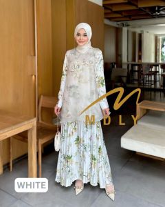 (20) MDLY ZUHRA Baju Atasan set Rok Wanita muslim Zuhraa Set By Mdly. Nazra Sha