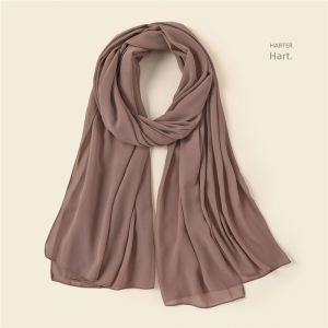 Hart Japanese Style Solid Color Shawl Chiffon Headscarf Long Pure Color Wrapping Scarf Womens Fashion Accessory S01