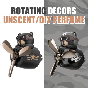 Unscented No fragrance DIY perfume rotate propeller pilot bear car ornaments vent diffuser accessories cool fun decorations men