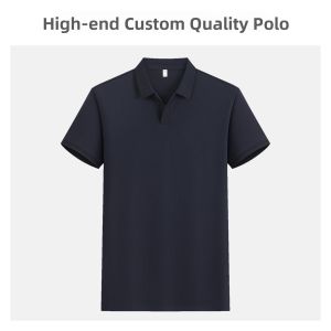 SHANCHEN | V-Neck High-End Polo Shirt Work Uniform with Logo Embroidery