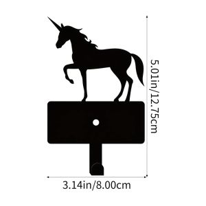 CIFBUY Metal Christmas Unicorn Hook Key Belt Hanger Iron Decor Wall Hook Scene Festival Decor Easy to Hang Art