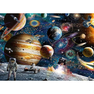 500 1000 1200 2000pcs Jigsaw Puzzle Space Traveller Astronaut Galaxy Scene For Adults Kids Family Fun Educational Toy