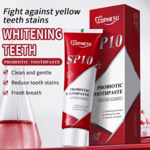 SP-4 Probiotic Whitening Toothpaste Fresh Breath Improve Yellow Teeth Stains Family Pack Men and Women 100g SP10益生菌速效亮白牙膏