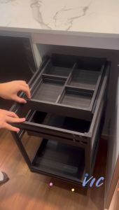 READY STORE Aluminium Pull Out Basket 400mm