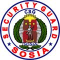 Security Guard Sticker Sosia Logo White. 