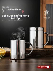 CHUANQIMINGMEI | Cốc Inox 316L Đôi Cách Nhiệt Chống Đốt